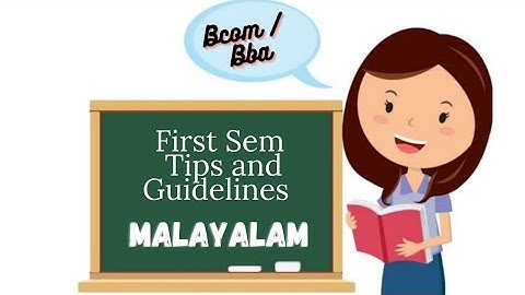 Calicut University 1st sem Bcom BBA Malayalam Exam Tips Guidelines