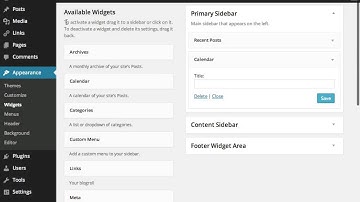 Wordpress Training Video 9 | How To Use Widgets | Baer On Marketing
