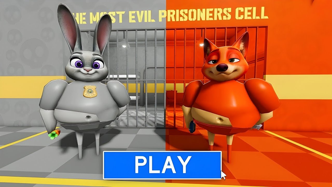 🥕JUDY'S & NICK'S PRISON RUN! (Obby) = ROBLOX GAMER