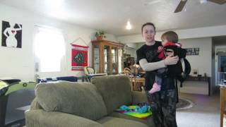 Unassisted back carry with an Ergo 360