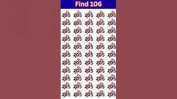 Find 106 -EP#608 #mathpuzzle #brainteaser #iqtest #mathstrics #pahelian #reasoning  #shorts