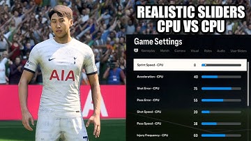 EA FC 24 Realistic CPU VS CPU Sliders + Gameplay