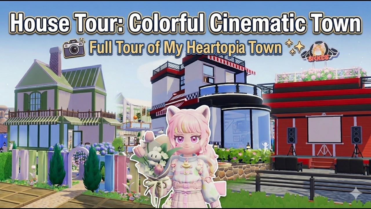[ Heartopia ] Cinematic Town (18-plot Blueprint) - YouTube