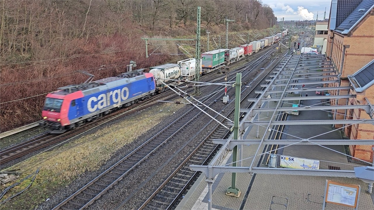 Güterzüge am Stolberg Hbf [UHD] (15.01.2026) - Videos