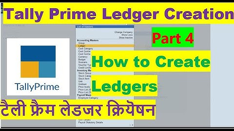 #7 Tally Prime How to Create Ledger/Fixed Assets/Indirect Income-Part 4/Ledger kaise Create kare