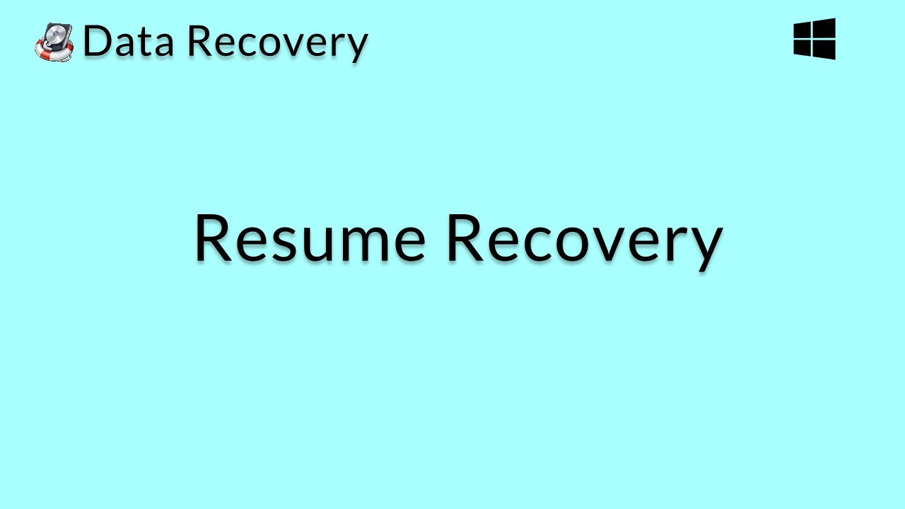 Data Recovery (Windows): Save and Resume the Recovery Task on a Windows Computer iphone data recovery software