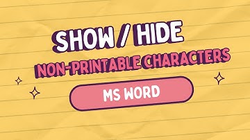 Show/Hide Non-Printable Characters in MS Word | Grade 4-10 #ict #show #hide #characters #computer