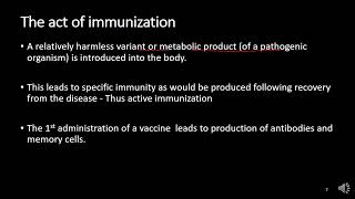 IMMUNIZATIONS   SESSION 1