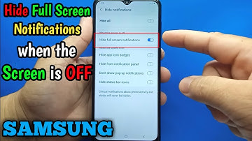 How to hide full screen notifications when screen is OFF on Samsung Galaxy A02 | Do Not Disturb
