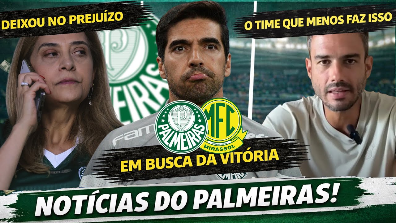 BOMBA: PALMEIRAS PERDE ATACANTE E TOMA PREJUÍZO, BECHLER FAZ ALERTA E VERDÃO SE PREPARA PRO MIRASSOL