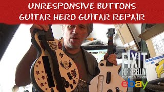 Unresponsive buttons on a Guitar Hero guitar repair | UK eBay Reseller