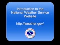 Introduction to the National Weather Service Website