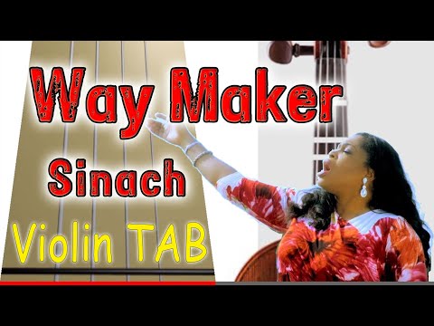 Видео: Way Maker – Sinach - Violin - Play Along Tab Tutorial