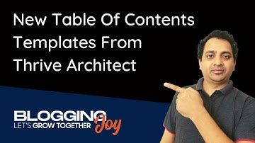 New Table Of Content Blocks From Thrive Architect