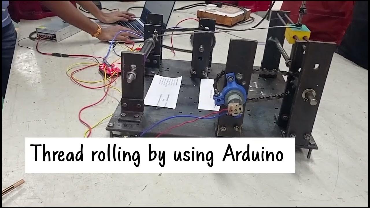 Thread 🧵 rolling mechanism l Thread rolling mechanism by using Arduino ...
