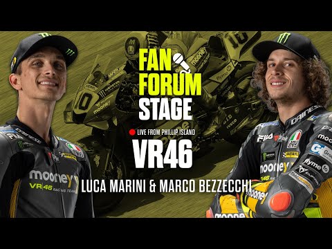Luca Marini & Marco Bezzacchi (VR46) on the Fan Forum Stage
