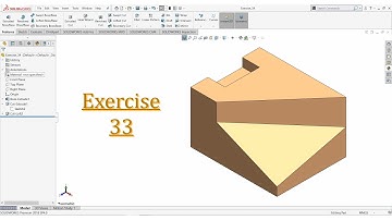 ⚡ SOLIDWORKS || Beginners Tutorial || Exercise - 33 || with narration.