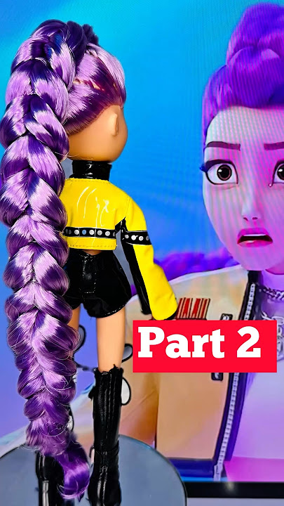 How I Did Rumí’s Braid / K-pop Demon Hunters Inspired Doll Hair TRANSFORMATION 🔥 PART 2