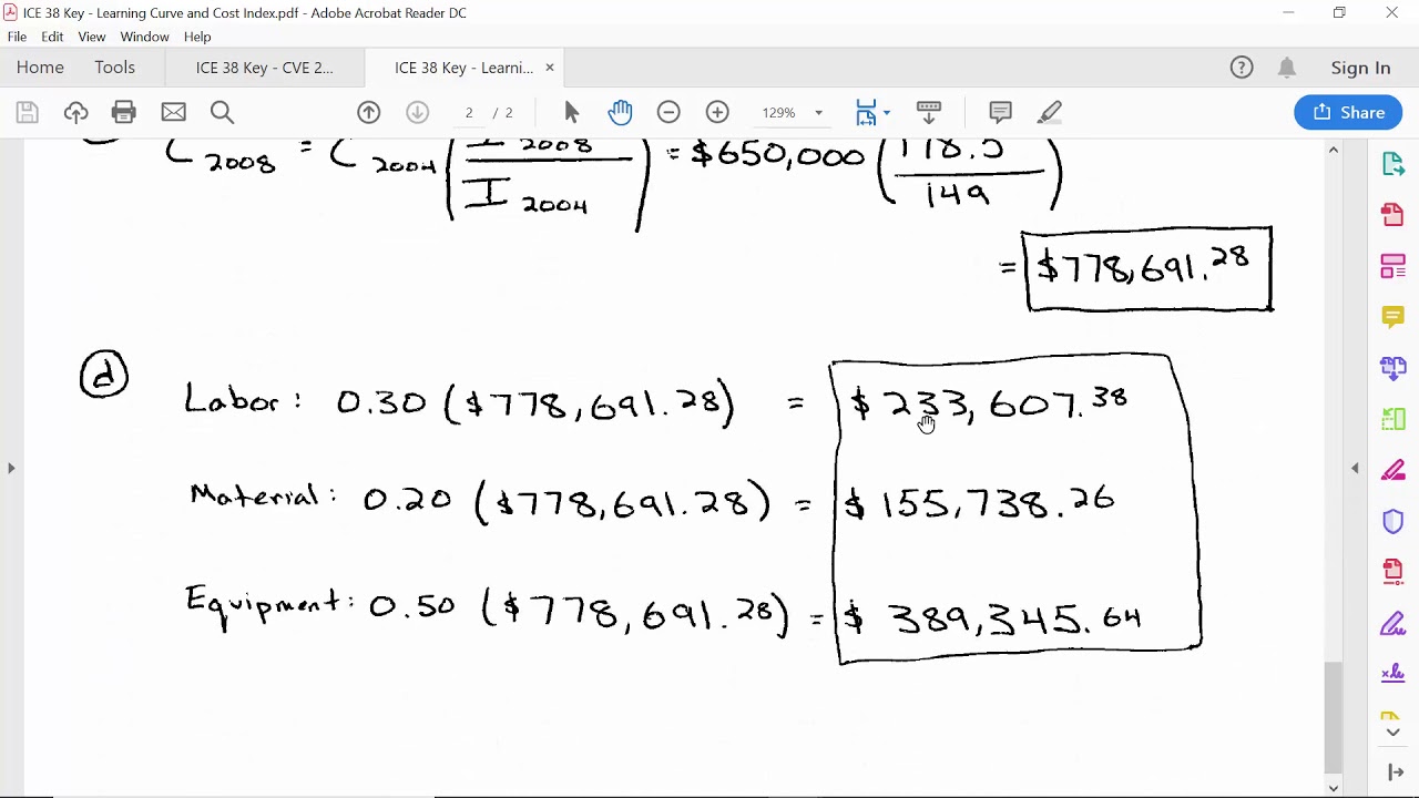 ENGR 222 Class 26 (15 Nov 2018) Cost Index, Cost Capacity Equations