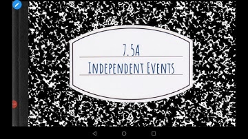 Finite Math 7.5A Independent Events
