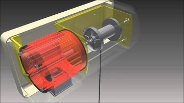 Winch, casing and remote control - Autodesk Inventor.
