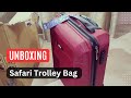 Safari Trolley Bag &amp; Luggage Bag Unboxing #safari #trollybag #travelbag