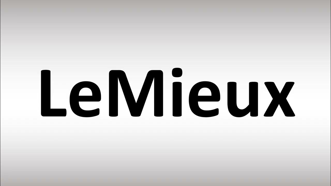 How to Pronounce LeMieux YouTube