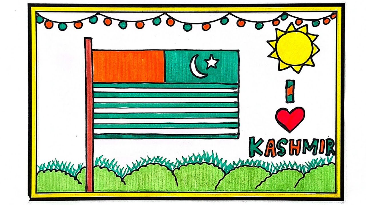 Рисунок ко Дню Кашмира | 5 февраля | Рисунок ко Дню Кашмира | Плакат ко Дню Кашмира | Схема ко Дн...