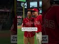 Chicharito delivered a STRIKE for his ceremonial first pitch 💪 #chicharito #firstpitch #rangers #mlb