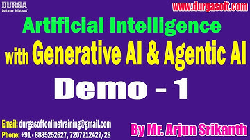 Artificial Intelligence tutorials || Demo - 1 || by Mr. Arjun Srikanth On 22-12-2025 @6PM (IST)