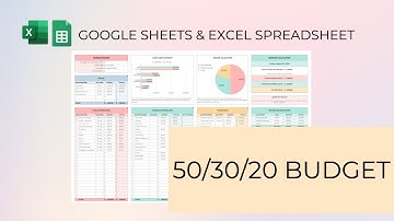 50/30/20 Budget Template for Google Sheets & Excel