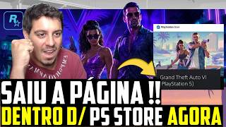 SAIU AGORAAAA PÁGINA DO GTA 6 DE VENDA NA PLAYSTATION STORE !!!!