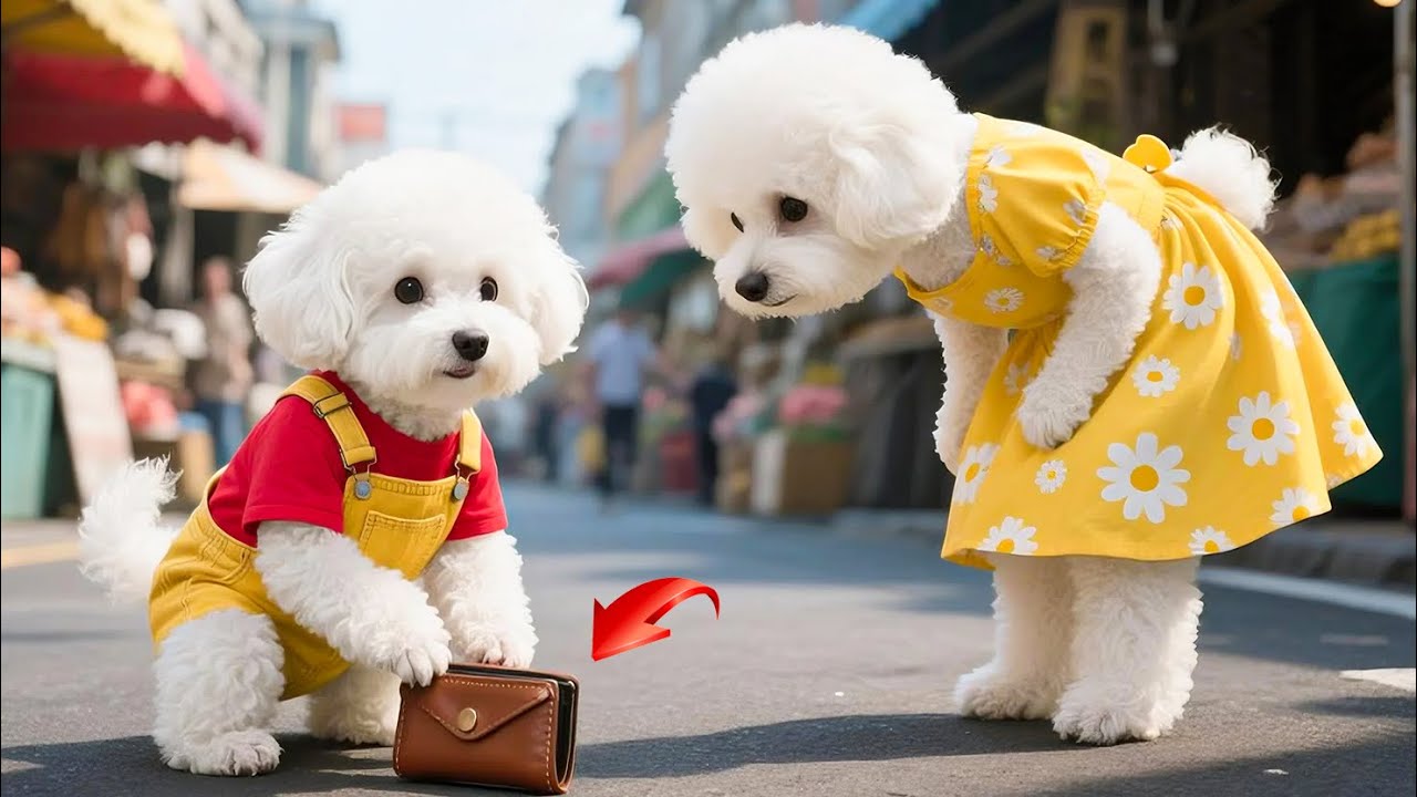 Puppy dog Well-Behaved  Returns The Found Item And Is Rewarded With A Donut, Making Mama Dog Proud