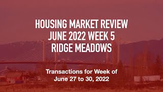 What's up with the Ridge-Meadows real estate market? | June 2022 Week 5