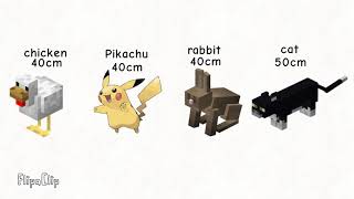 Minecraft size comparison