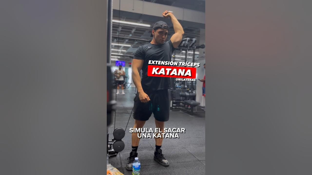 Extensión de TRÍCEPS KATANA gimnasio YouTube