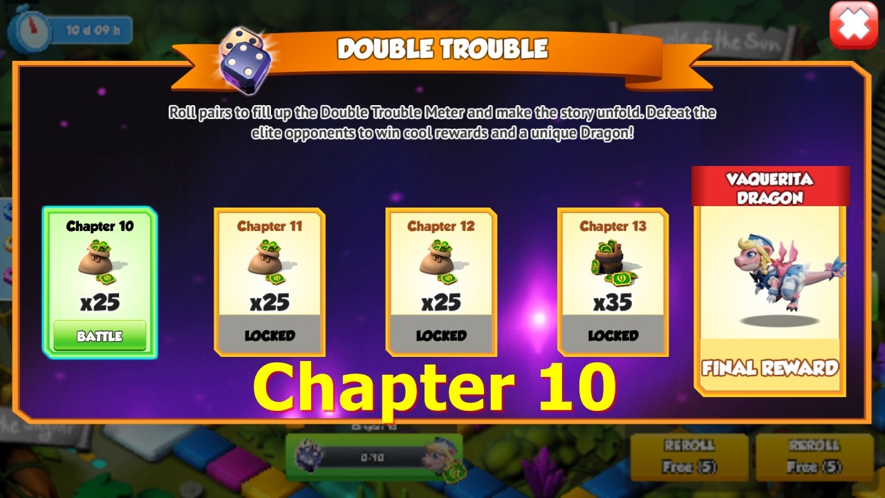 Begin chapter 10 Vaquerita Double trouble event-Dragon Mania legends | DML