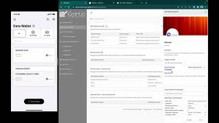 Celebrity iGrant.io Data Wallet app demo with IDUnion Profile