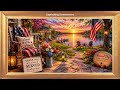 Honor & Remember | 4K Patriotic Memorial Day Screensaver | Gold Frame TV Screensaver | No Sound