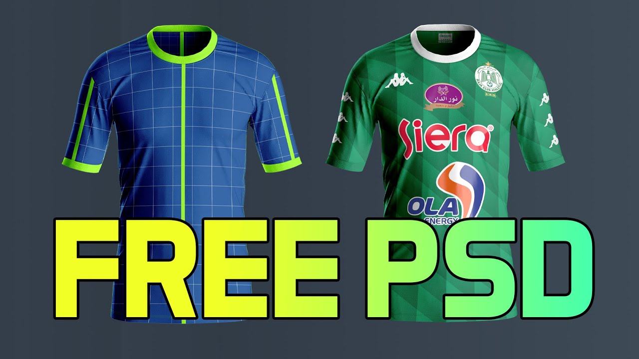 Download Free Soccer Jersey PSD Mockup. - YouTube