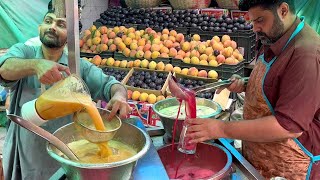 Peach Juice in just 80 Rupees | REFRESHING SUMMER STREET DRINK | Aroo Sharbat Pakistani Street Food
