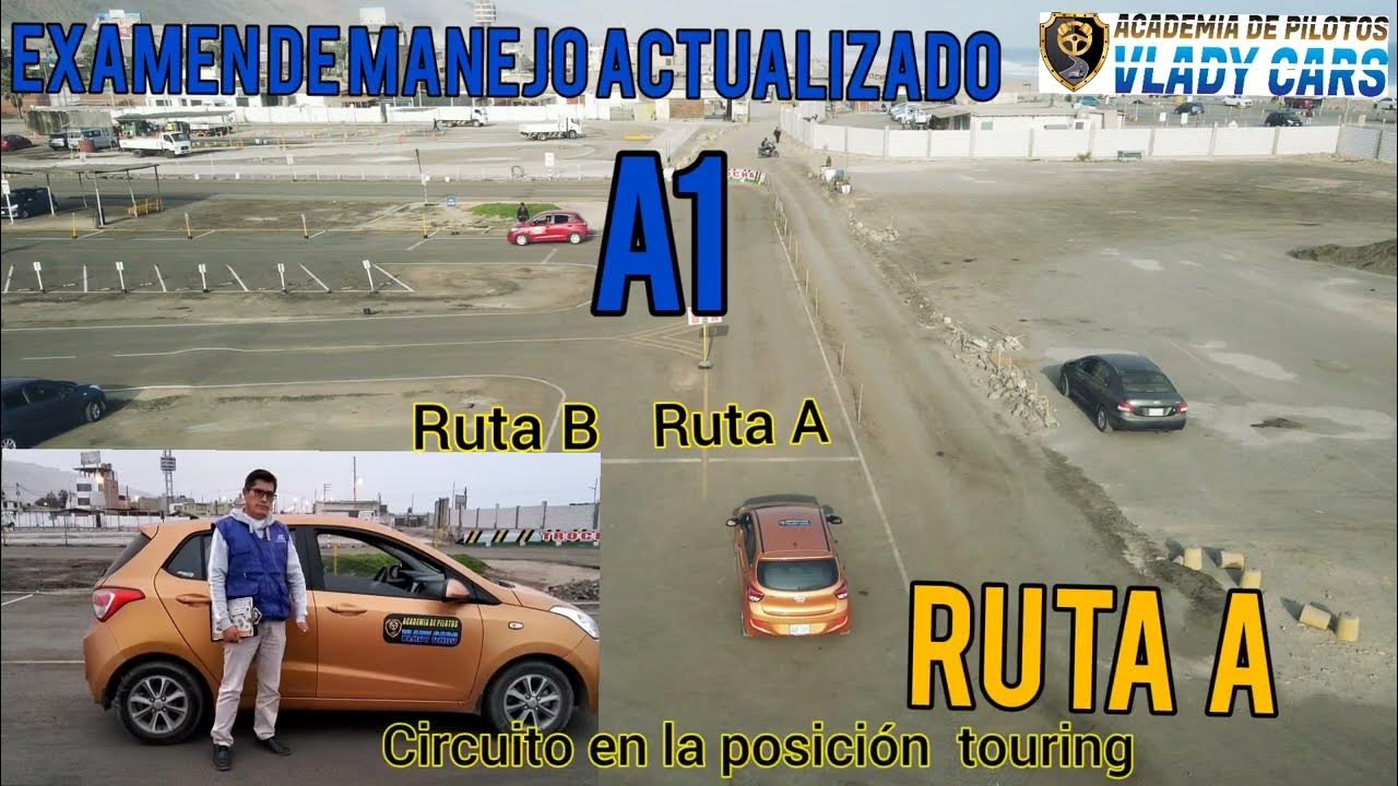 Examen de manejo actualizado ruta A categoría A1 touring conchan 2023