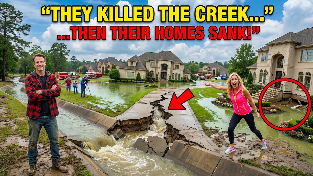 HOA Poured Concrete into My Creek — Months Later Their Million-Dollar Homes Sank into a Swamp