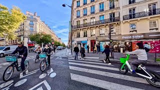 Paris Cycling Tour 🇫🇷 Sunny Streets and City Vibes • 4K POV bike tour