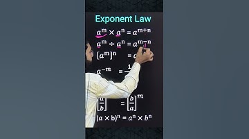 Exponent Laws | laws of exponents | Free Math videos | #law #math #shorts #short #exponent #cbse