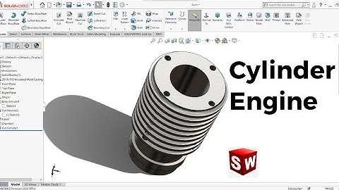 Solidworks Tutorial for beginners: Part 7 | Cylinder Engine | Cad Cam Design Tutorial