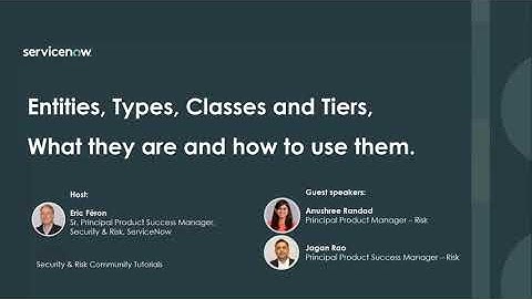 Entity Types, Classes and Tiers for GRC: What they are and how to use them.