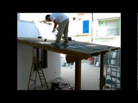 Tettoia in costruzione youtube Pompeiana in legno e plexiglass
