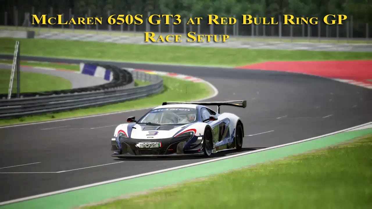 Assetto Corsa Race Setup (McLaren 650S GT3 Red Bull Ring