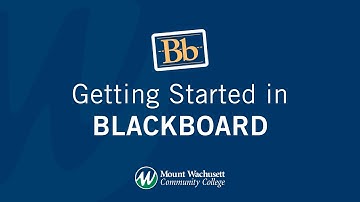 Getting Started in Blackboard